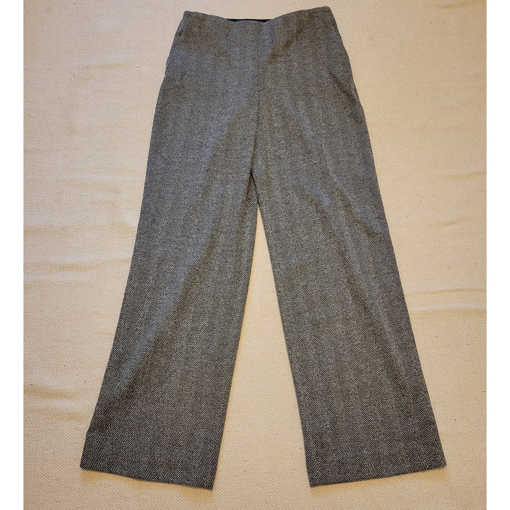 Express Women's Gray Herringbone Trousers